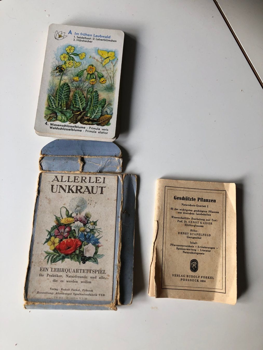 Giochi: 3 alte Lernquartette von Schwarzer Peter bis allerlei Unkrau – Usato da Mollis venduto da Hg 4