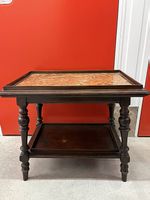 Table ancienne avec plateau en marbre