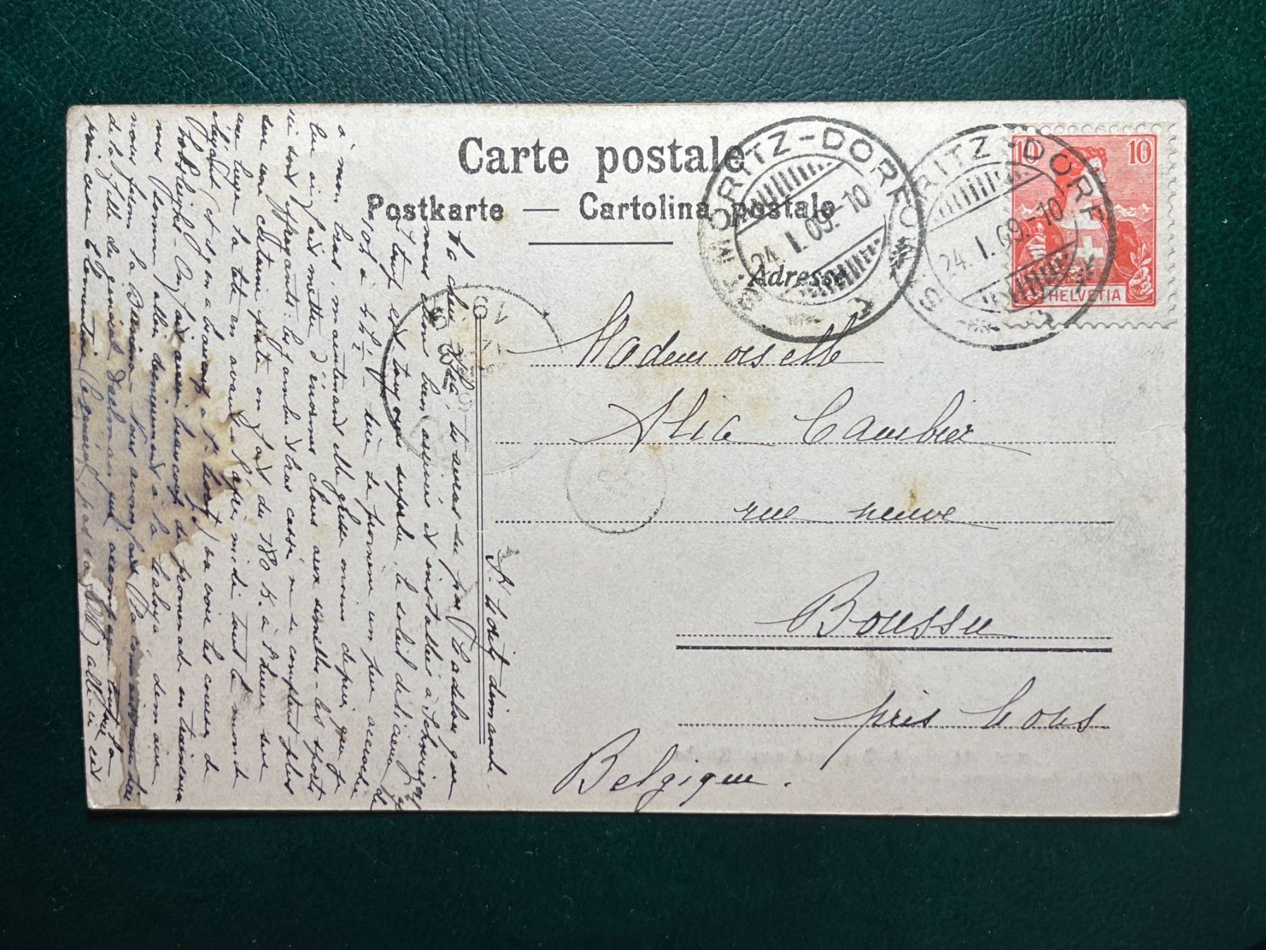 Cartoline postali: St-Moritz Dorf und engl. Kirche – Usato da Steg VS venduto da _vinci_ 1