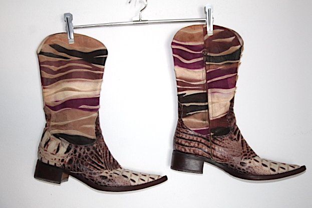 Vibram Scarpe da donna: Gut erhaltene Vibram® Patchwork Cowboy / Stiefel Gr. 40 – Usato da Locarno venduto da madame-tus-sauds