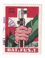 Soldaten Briefmarke gestempelt