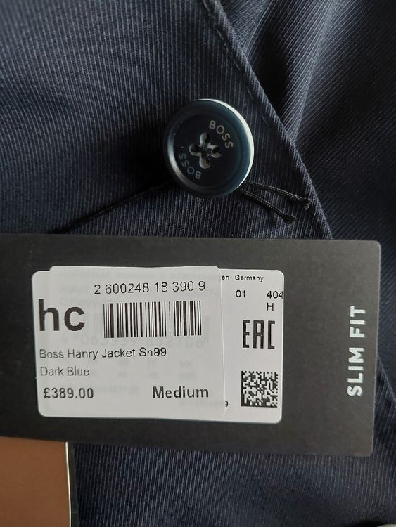 Hugo Boss Vestes: New BOSS Slim Fit Jacket C-Hanry-J Dark Blue M – Neuf avec emballage d'origine à Biel/bienne par Dinastuff 4