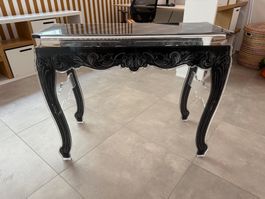 Table console baroque noire et transparente - Bon État