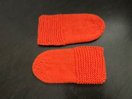 Handgestrickte Bettsocken mit doppeltem Garn Gr.39/40