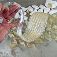 78x Murano Glas Ersatzteile für Kronleuchter, Mazzega Stil