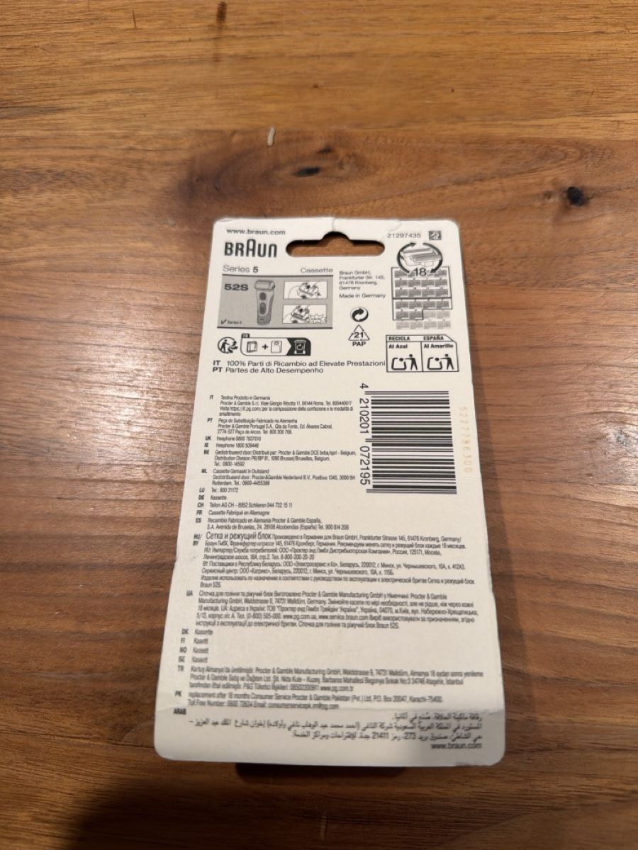 Braun Rasoi & Lamette da barba: BRAUN KOMBIPACK 52S SILBER Scherkopf – Nuovo e nell'imballaggio originale da Münsingen venduto da Michelin_76 1