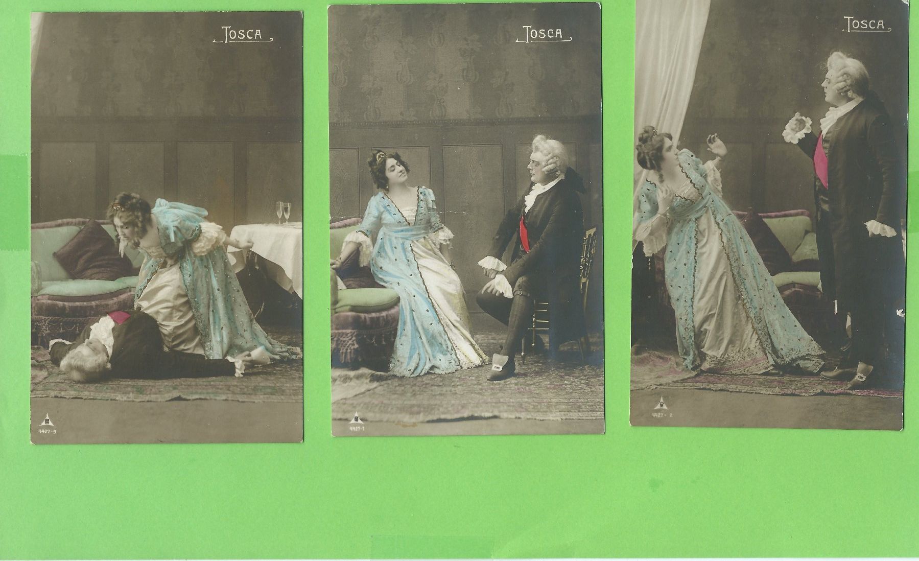 Cartoline postali: 9 seltene Ansichtskarten "Tosca" Anfang 1900 – Usato da Zürich venduto da t24_de 4