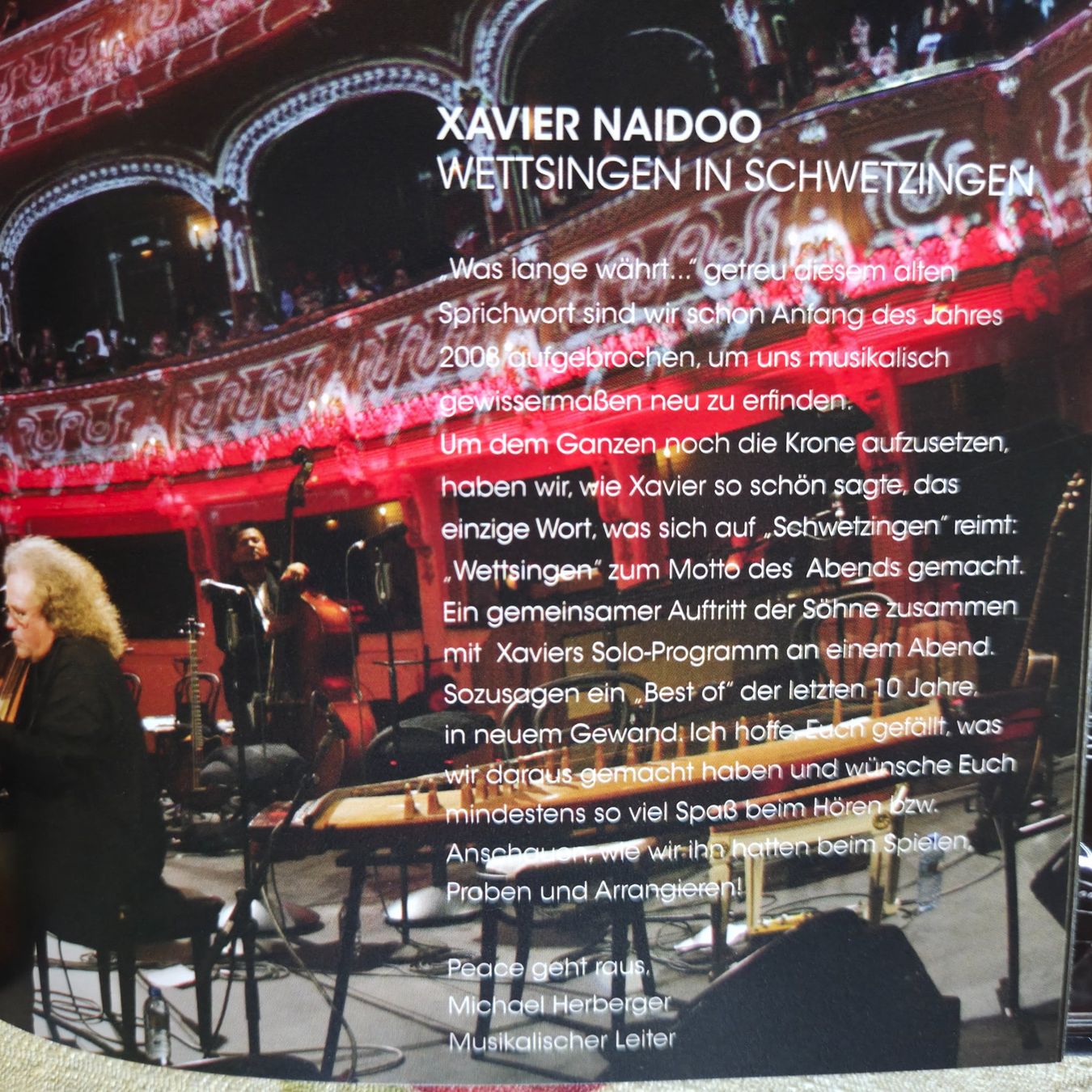CD: Xavier Naidoo Wettsingen in Schwetzingen CD – Usato da Dintikon venduto da Vexi 3