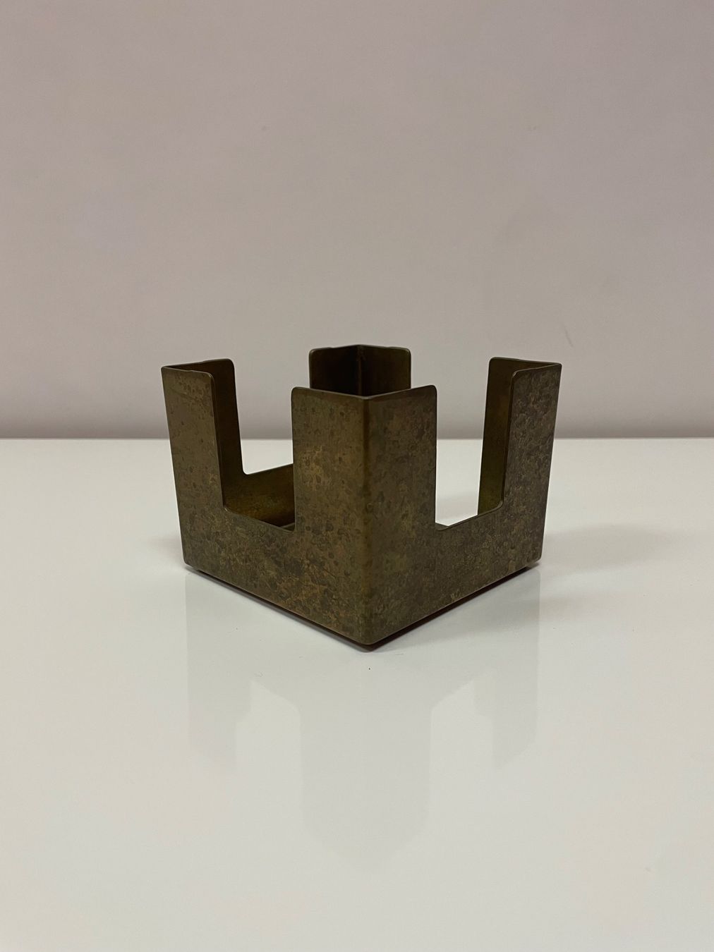 Fixations: Vintage Messing Zettelbox Notizzettelhalter mit Patina – D'occasion à Zürich par Vintagewiesel 3