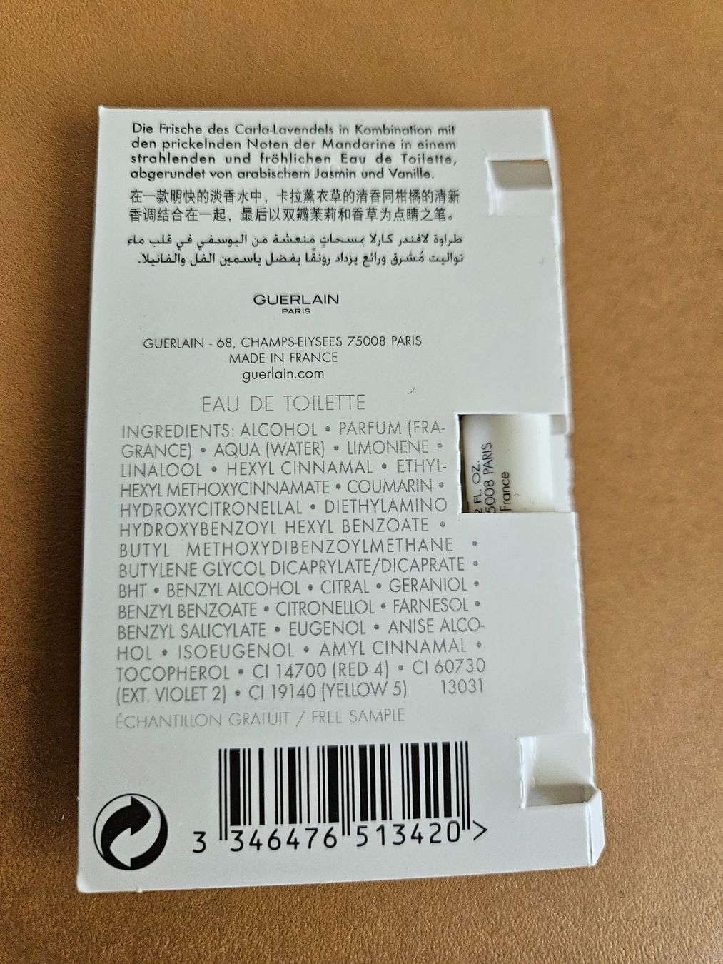 Guerlain Parfums & Eau de Toilette: Mon GUERLAIN - EAU DE TOILETTE - 0.7ML – Neuf avec emballage d'origine à Aesch BL par Chrutli1 1