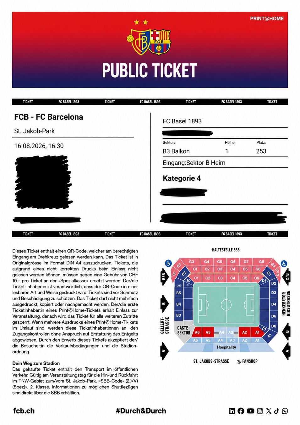 Billets: FC Basel - FC BARCELONA – Neuf (Voir description) à Basel par dom_6mvn