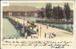 Geneve - Pont du Mont-Blanc - Rössli-Tram - Litho