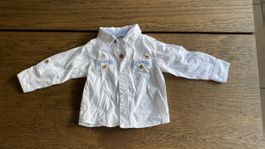 Langarmhemd Weiss Grösse 68 gebraucht Teddy 3-5 Monate