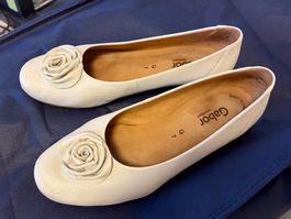 Originelle Sommer-Schuhe, weiss, Gabor (Grösse 7), neuwertig