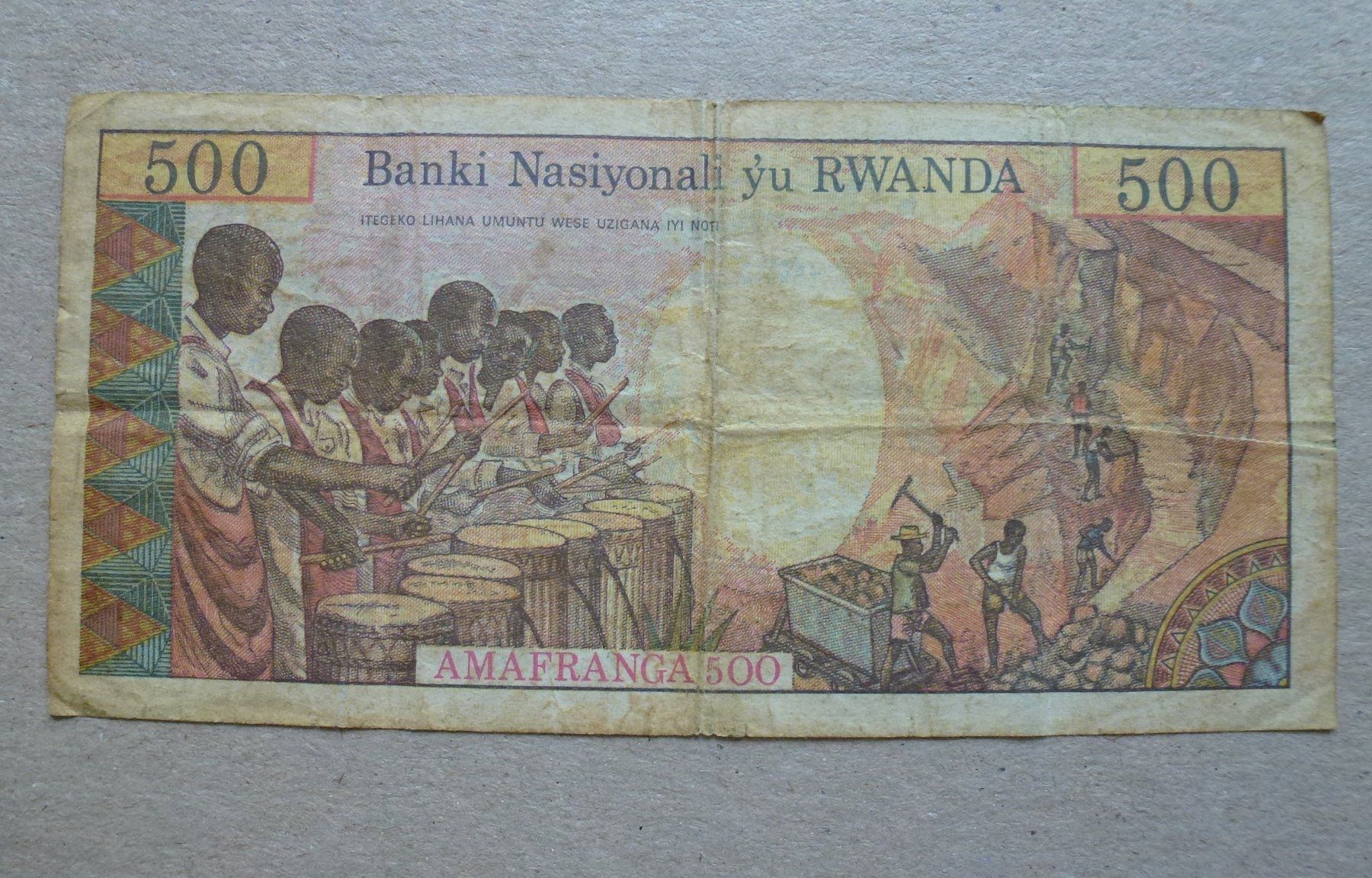 Banconote: Rwanda ++ 500 Francs 1978 – Usato da Walkringen venduto da Casablanca777 1