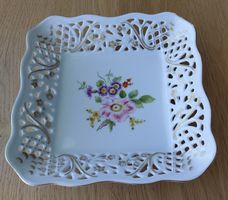 Schumann Arzberg Korb mit Blumenmotiv Top Zustand 25x25x5 cm
