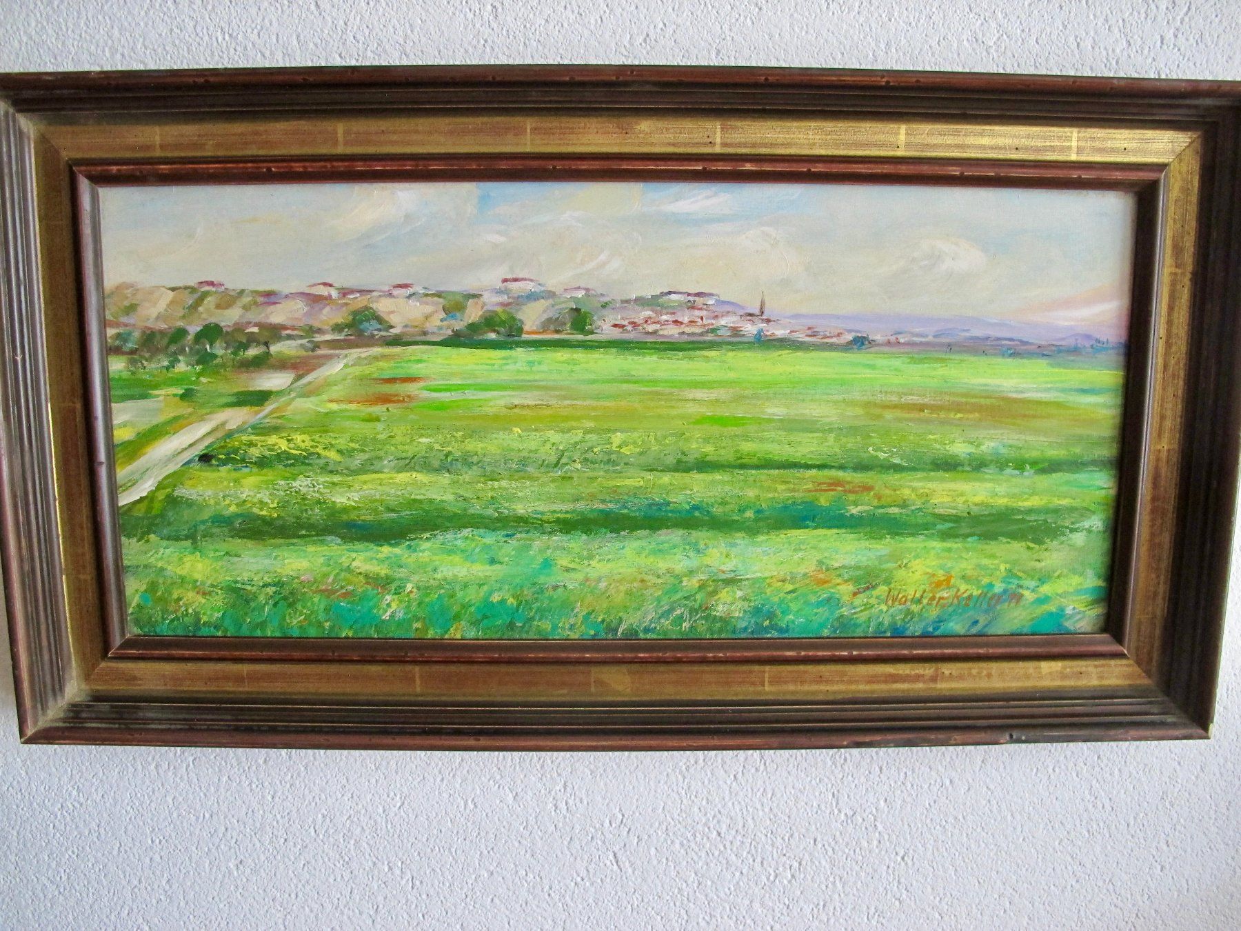 Gemälde: Walter Keller Landschaftsbild von 1971 – Gebraucht aus Wädenswil von Turusukko