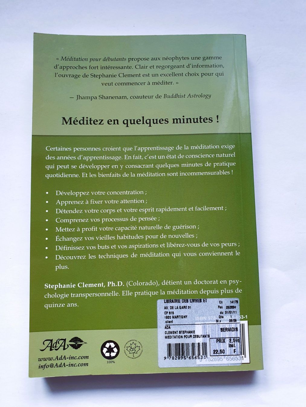 Libri: Méditation pour débutants, Stephanie Clement, Ph.D., AdA – Usato da Martigny venduto da Abm1000 1