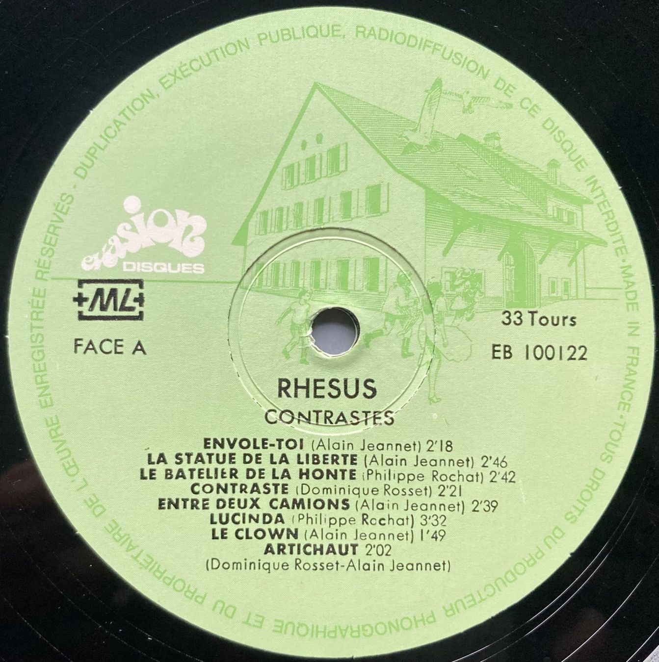 Dischi in vinile: RHESUS - CONTRASTES – Usato da Poliez-Pittet venduto da Newtown-Records 2