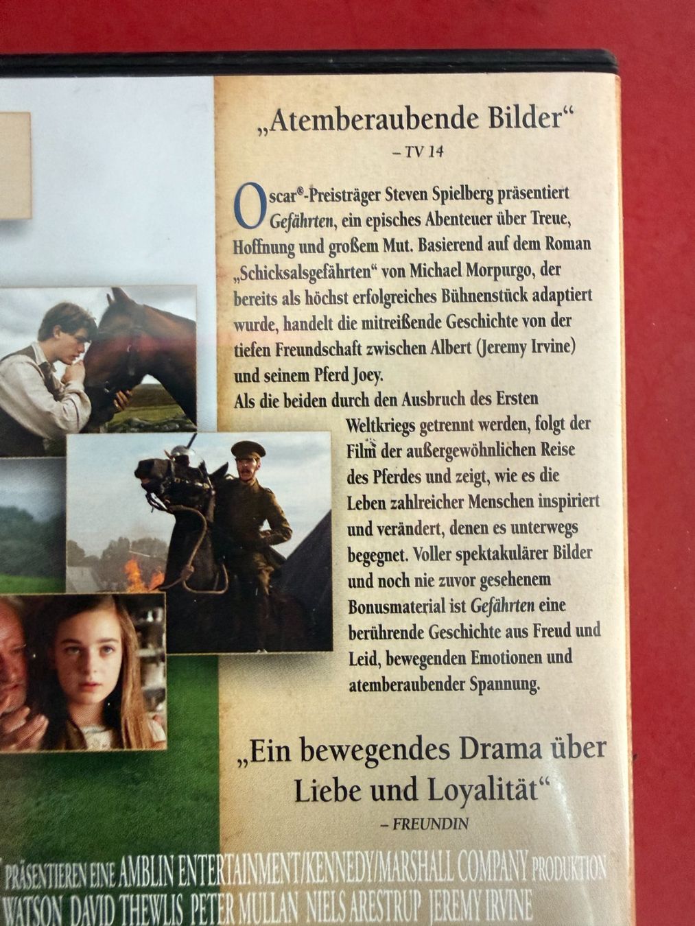 Tutti i DVDs: DVD:  War  Horse  Gefährten   12+ – Usato da Subingen venduto da ArtBead 2