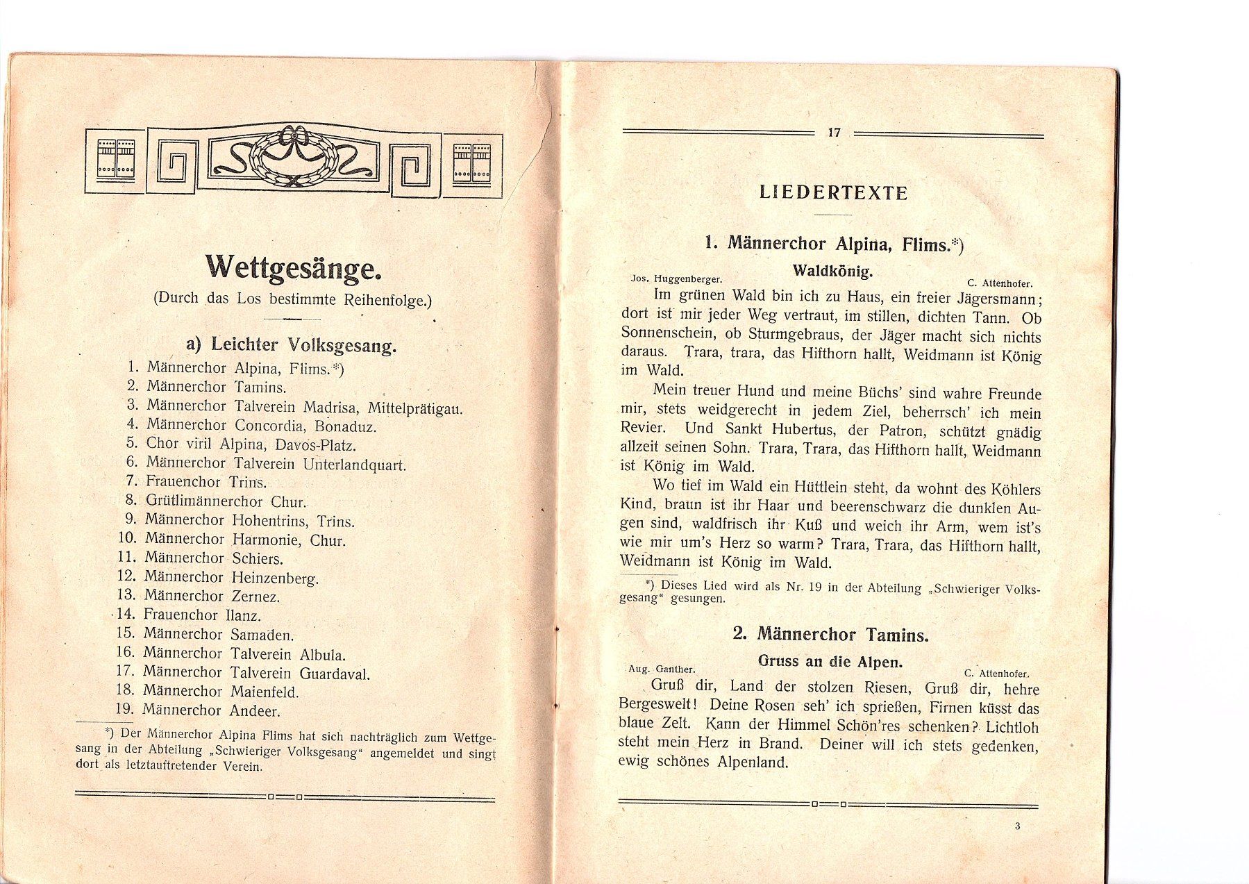 Dokumente: Broschüre Festheft Sängerfest Chur 1908 – Gebraucht aus Mörschwil von aik_x8mc 4