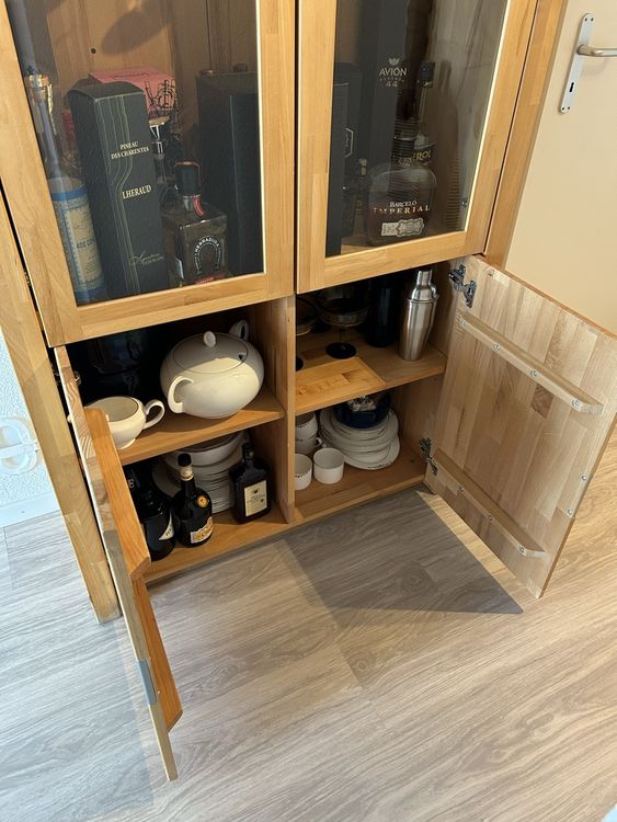 Vitrinenschrank aus Eichenholz 6