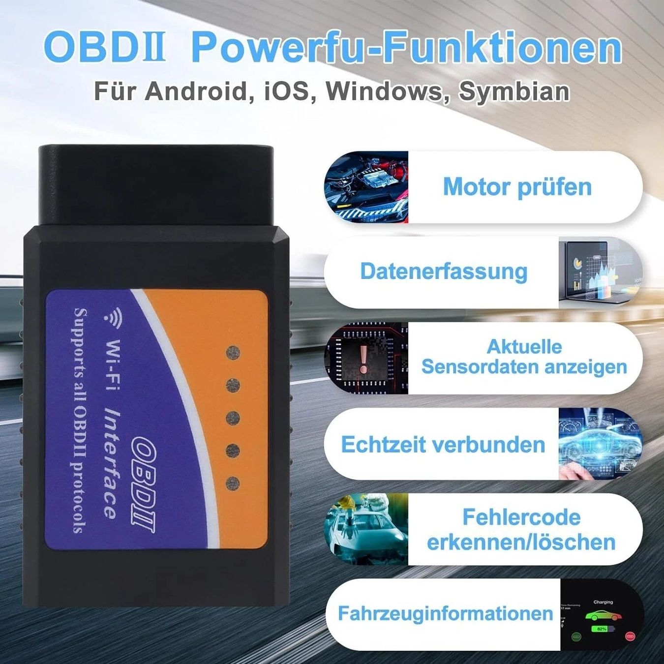 Scanner: Bluetooth OBD2 ELM327 Diagnosegerät Auto IOS Tester Scanner – Neu (gemäss Beschreibung) aus Kirchdorf AG von Restposten110 3