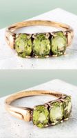 Vintage Peridot Ring aus 10 Karat Gold „Stein der Sonne“