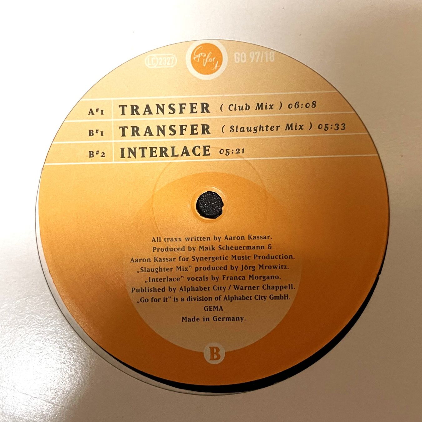 Schallplatten: Gate – Transfer E.P. (1997, Vinyl) – Gebraucht aus Oftringen von Vucki 3