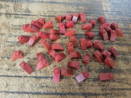lego 3040 lot de 50 pièces Dark Red Slope 45 2 x 1