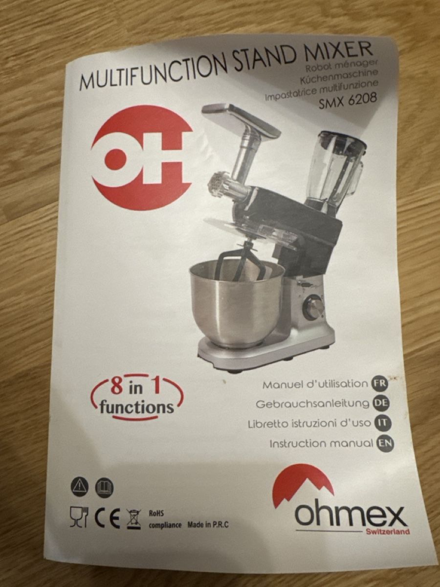 Ohmex Elettrodomestici da cucina: Ohmex Küchenmaschine SMX 6208 - Multifunktionsgerät – Usato da Burgdorf venduto da Lou-123 3