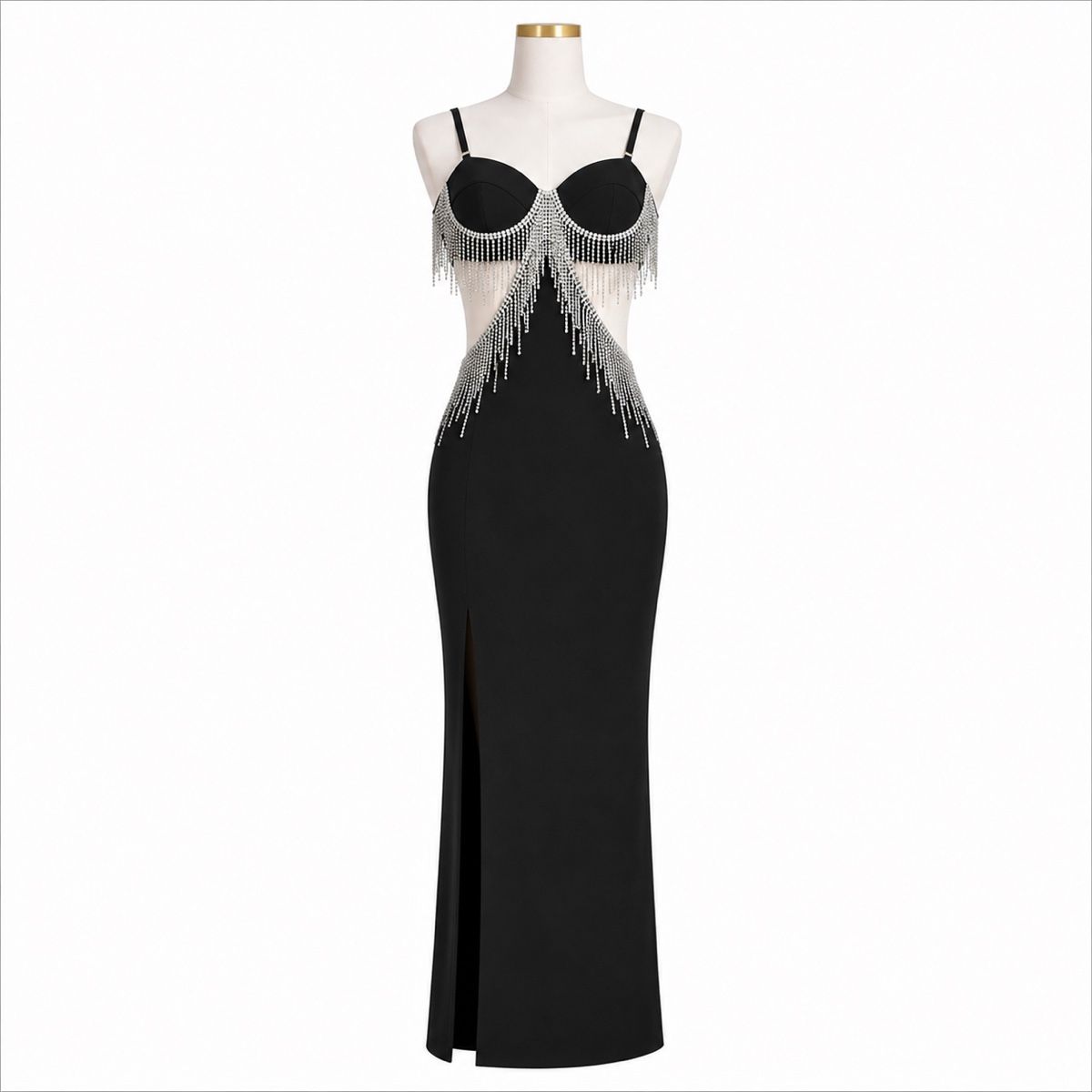 Kleider: Glamour Maxikleid mit Strassfransen – Neu (gemäss Beschreibung) aus Aarberg von LovelyThings_