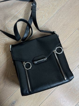 Diesel crossbody bag black leather