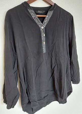 Tolle schwarze lange Bluse xl
