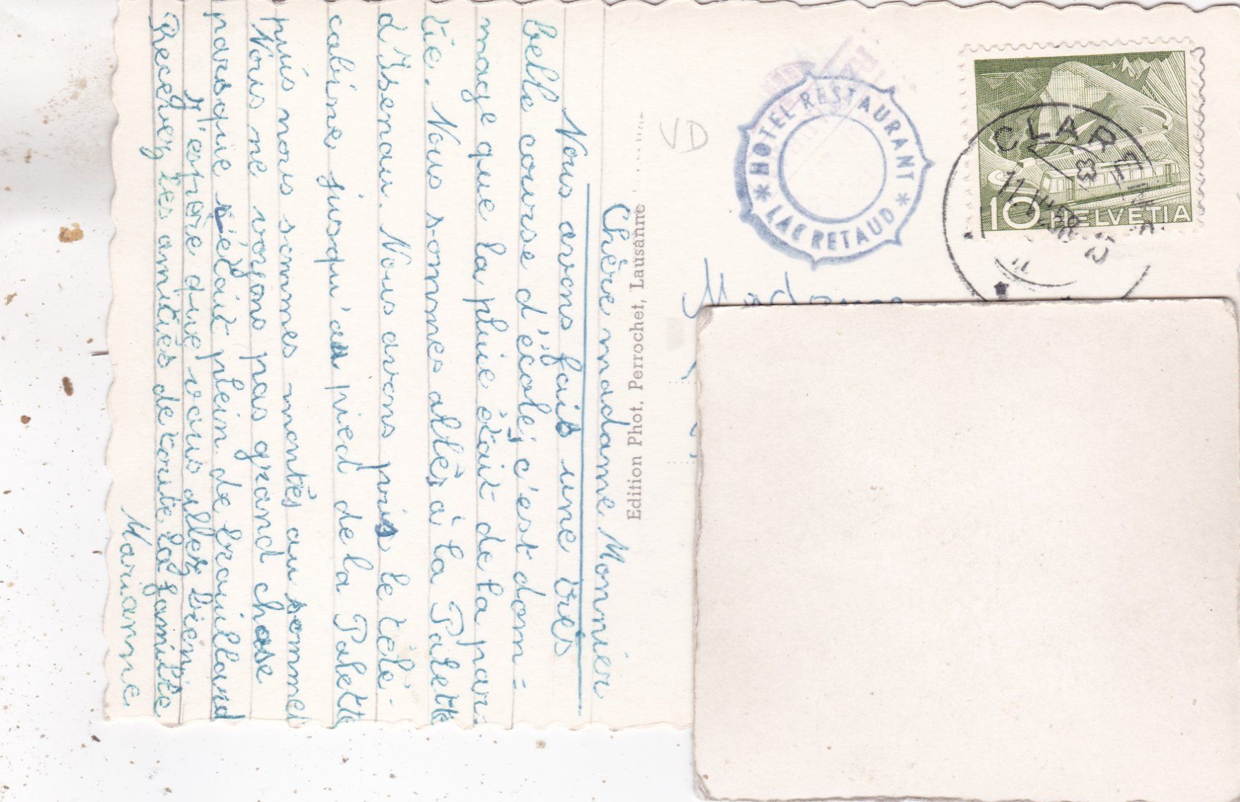 Cartes postales: Retaud Diablerets 1958 – D'occasion à Herisau par Lisegrat2008 1