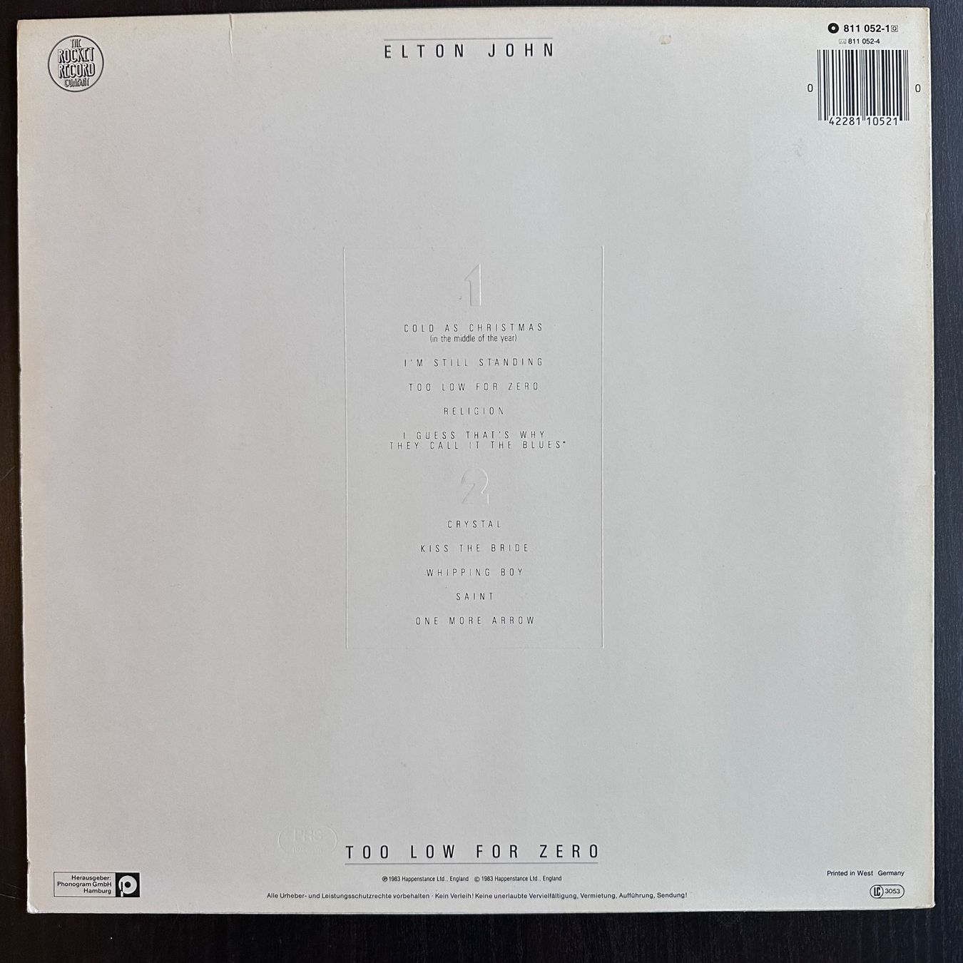 Dischi in vinile: LP - Elton John – Too Low For Zero – Usato da Breganzona venduto da Onairda75 1