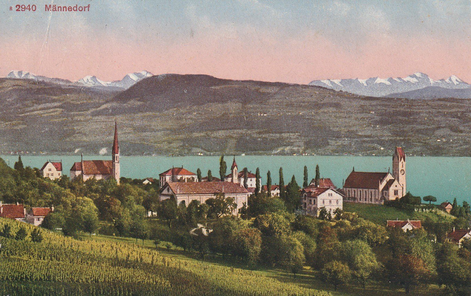 Ansichtskarten: AK - Männedorf - gel. 12.5.1920 – Gebraucht aus Fribourg von schnalla92