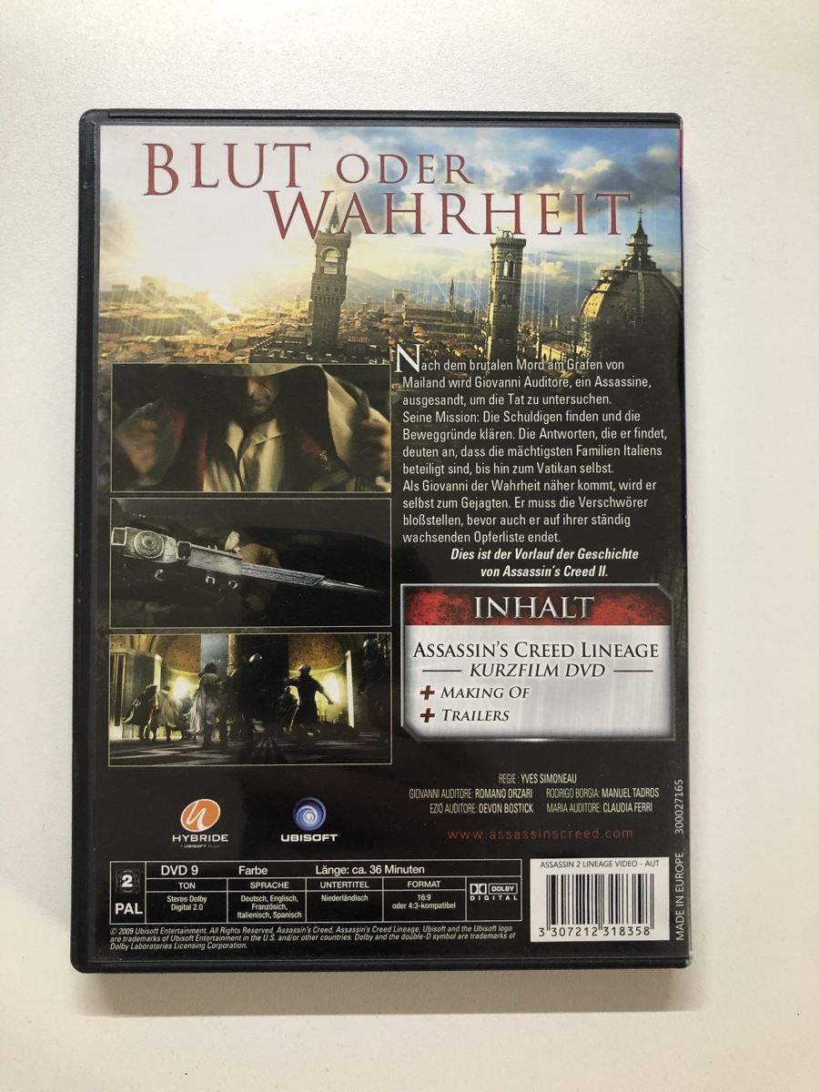 Tutti i DVDs: Assassin's Creed Lineage (DVD) – Usato da Stein AG venduto da isi_R35 1