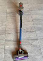 Akku Staubsauger kabellos blau grau gebrauchter Zustand