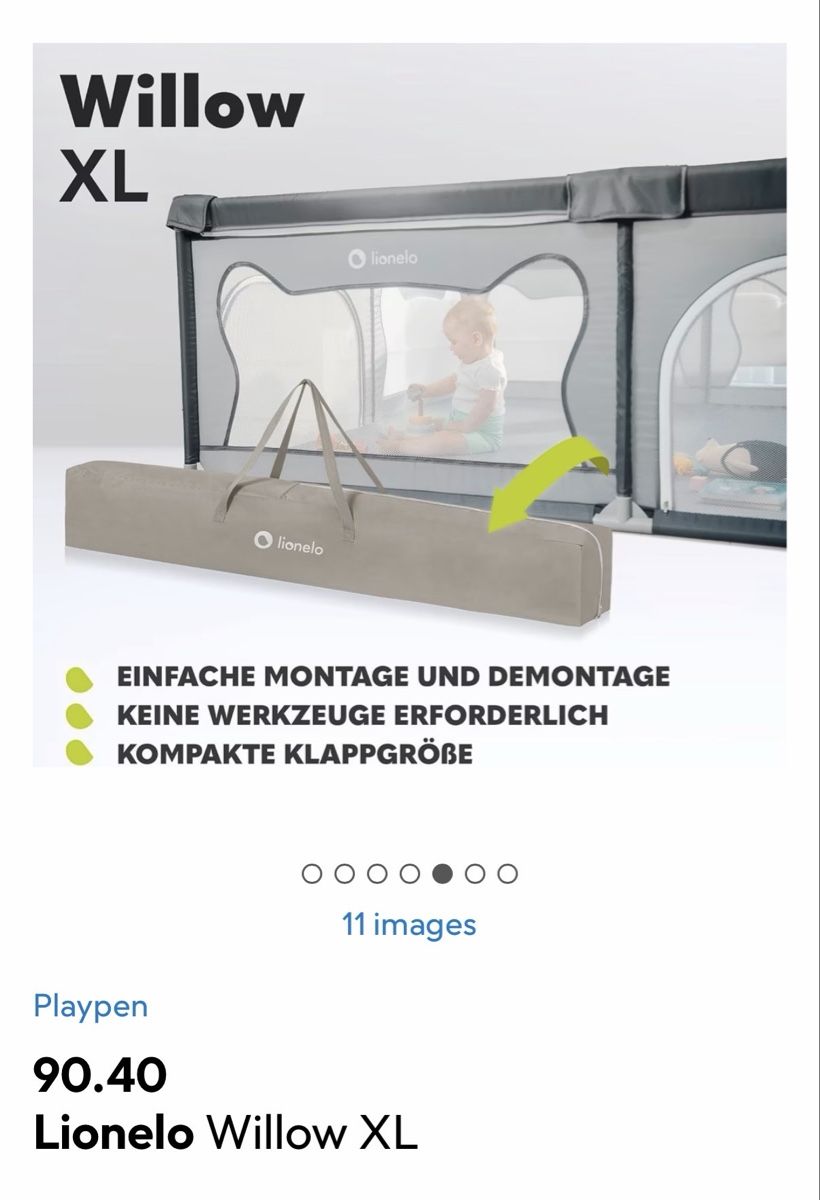 Lionelo Parcs & barrières de sécurité: Lionelo Willow XL Laufgitter – D'occasion à Uster par Luna.R 4