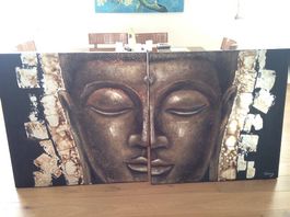 Tableau Bouddha en 2 parties