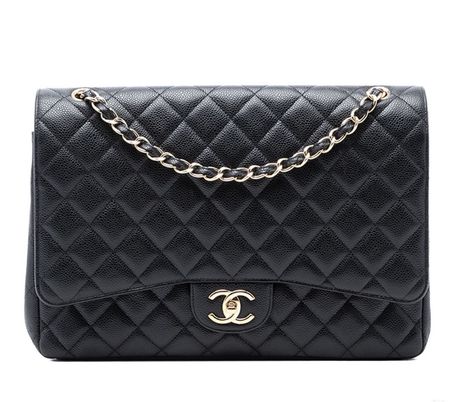 Neuwertig - Chanel Classic Double Flap Maxi Caviar Leder