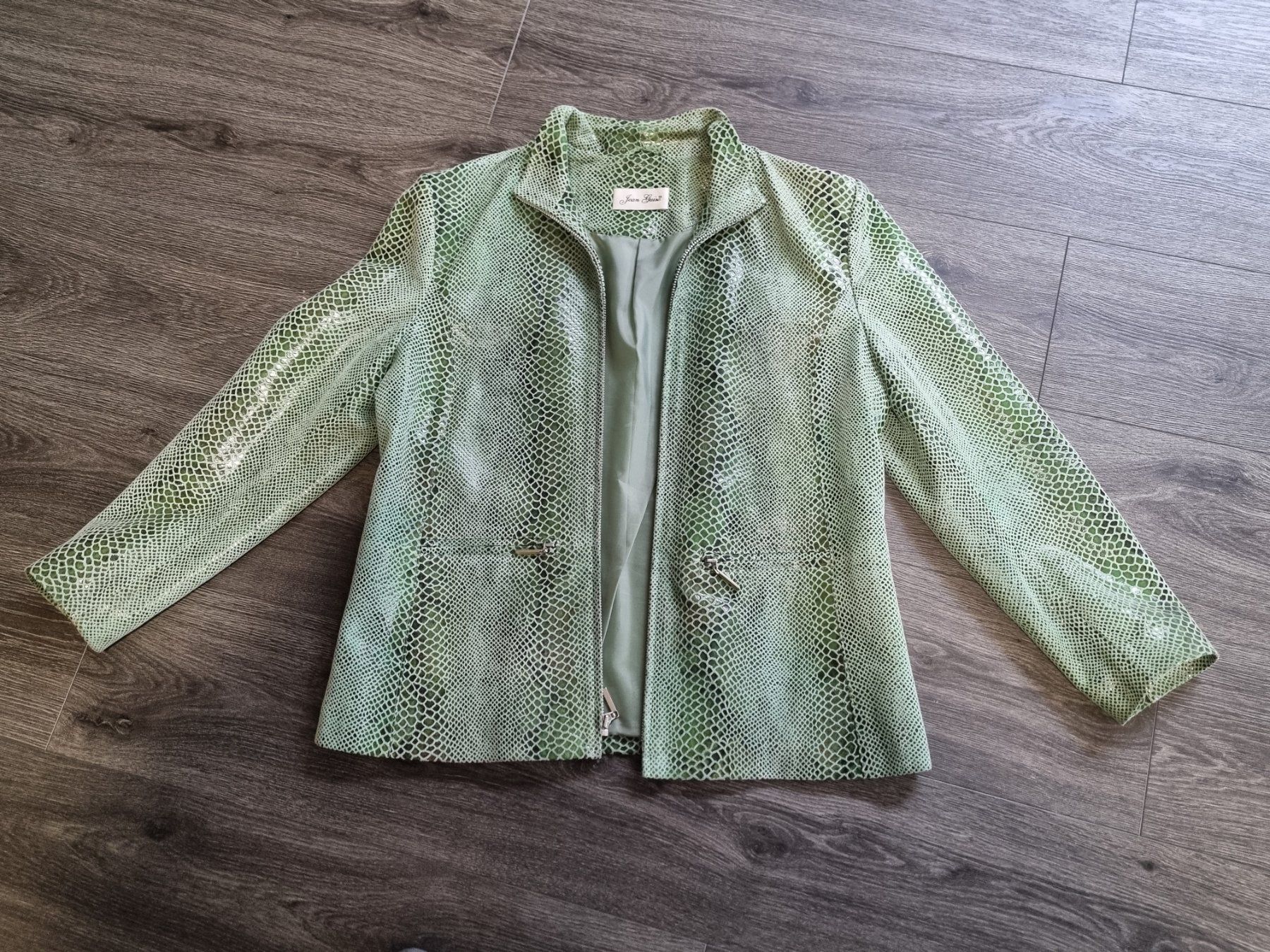 Giacche: Lederjacke mit Schlangenmuster grün – Usato da Uetliburg SG venduto da mafrey63