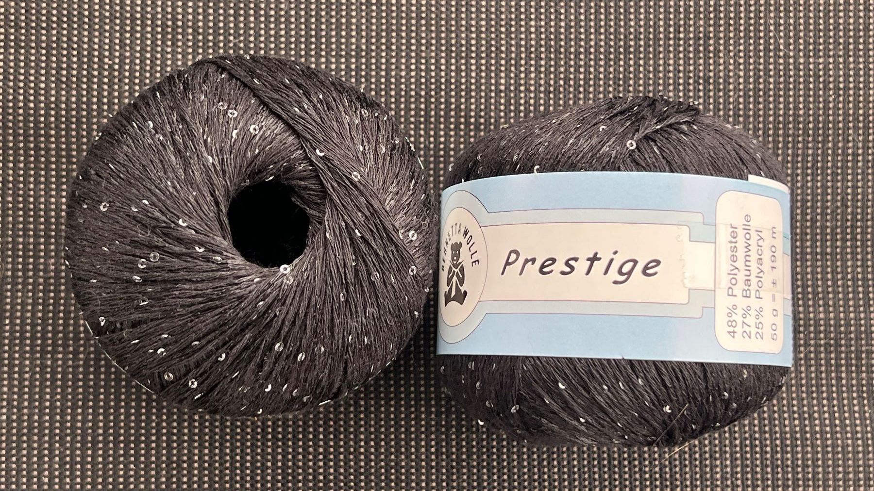 Wolle: Bernetta Garn Prestige, schwarz mit Pailletten – Neu (gemäss Beschreibung) aus Schübelbach von Dolly990_2