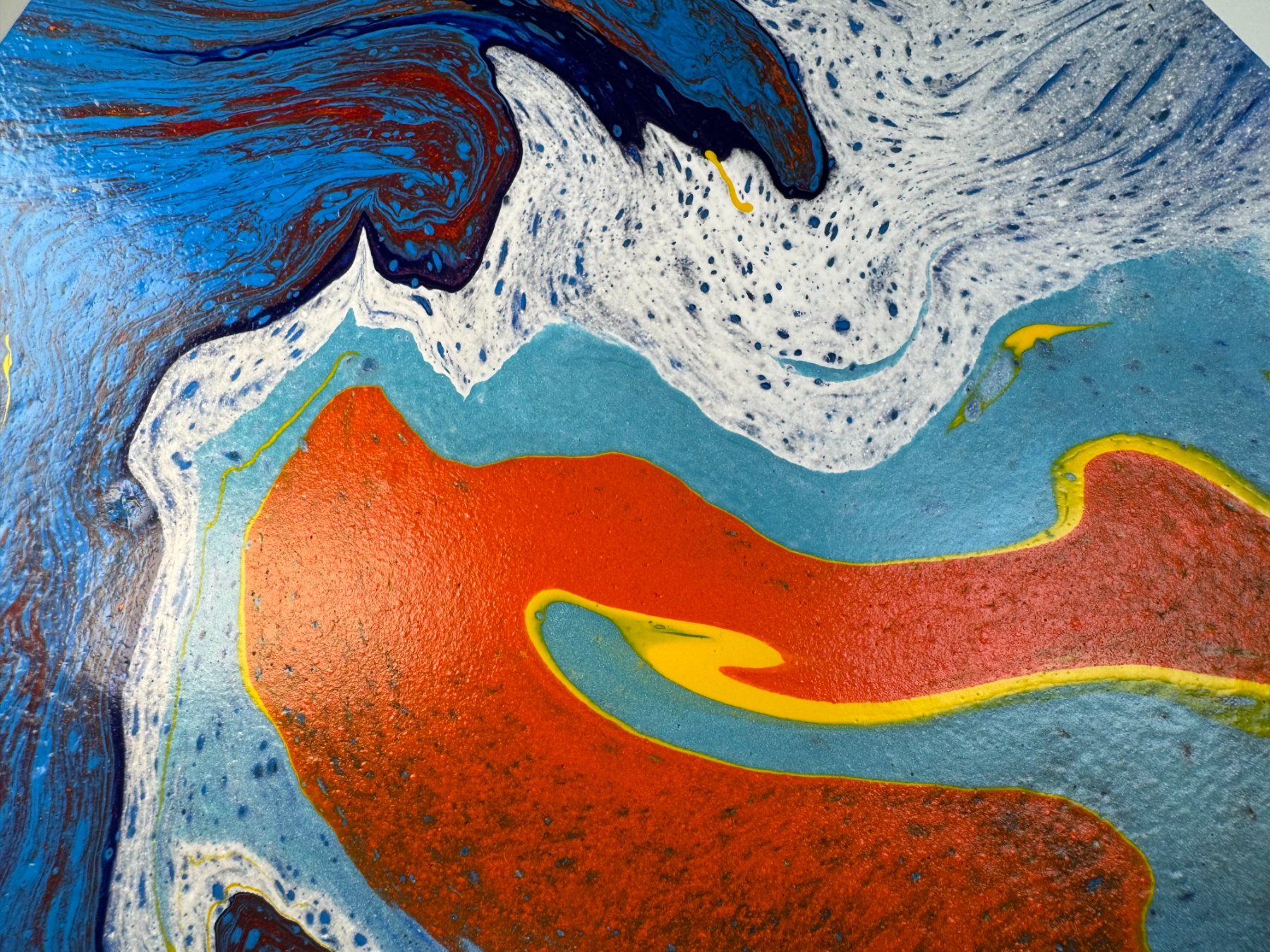 Dipinti: Acryl-Flüssigmalerei, Sechseck – Usato da Schlieren venduto da MayaSheng1983 1