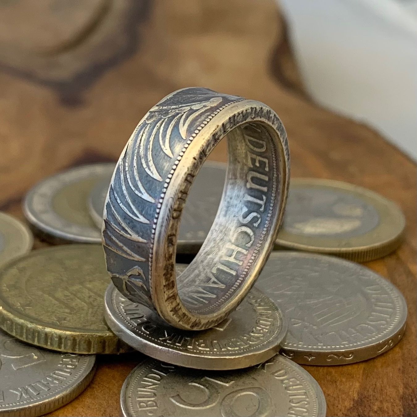 Anelli: Münzring Silberadler Gr. 62,5 – Nuovo (secondo la descrizione) da Thun venduto da Svonskj 2
