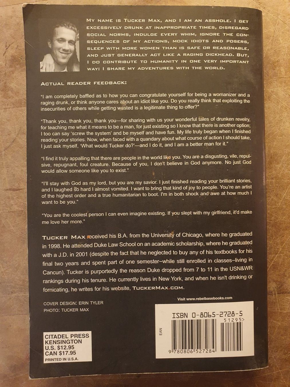 Bücher: I Hope They Serve Beer In Hell - Tucker Max – Gebraucht aus Zürich von dialout 9