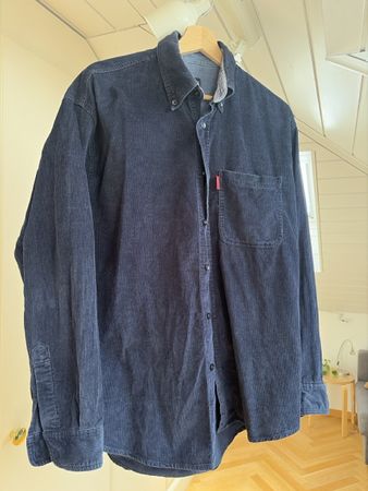 Vintage Cordhemd Friendly Collection dunkelblau Grösse L