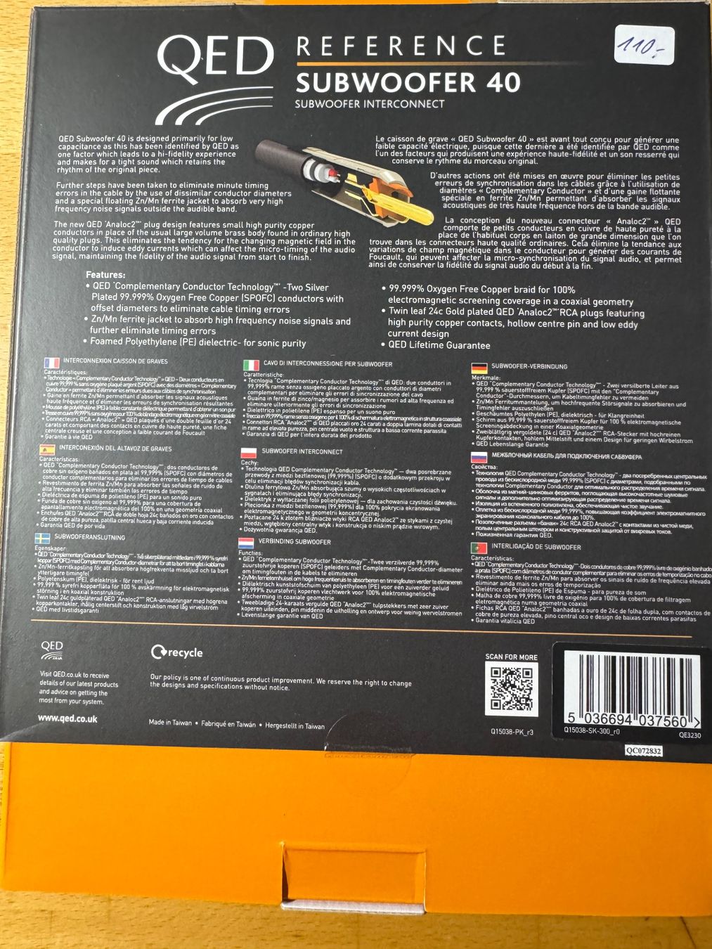 Cavi: QED Reference Subwoofer 40 Cable, 3.0m (neu) – Nuovo e nell'imballaggio originale da Ueken venduto da highlander57 1