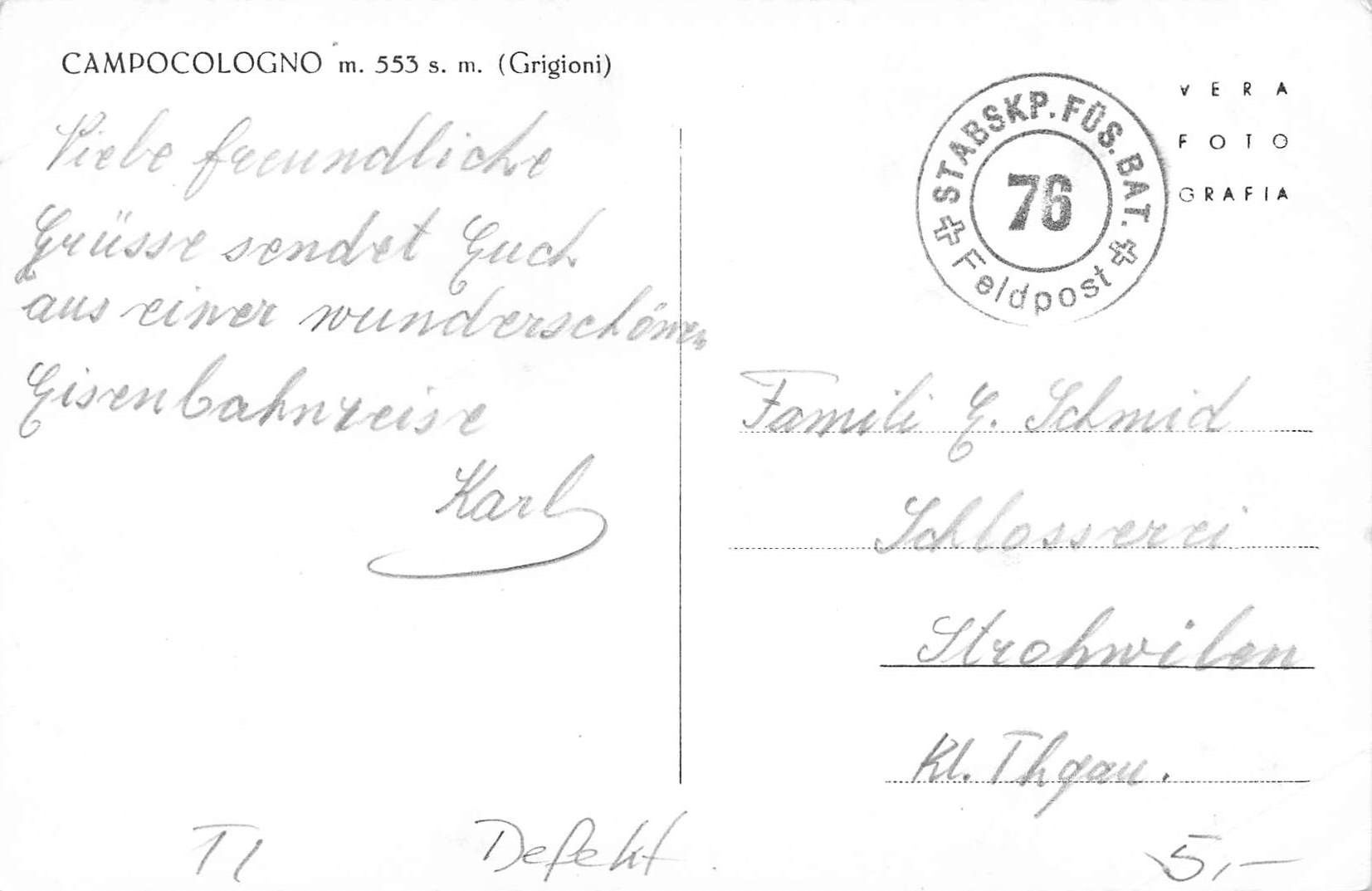 Ansichtskarten: Campocologno – Gebraucht aus Biasca von Blenio71 1